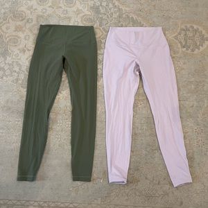 2 pairs Lululemon leggings size 10